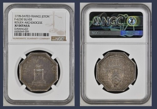 NGC 1788年 フランス ジェトン銀貨 古銭 硬貨(ヨーロッパ)|売買 NGC 1788年 フランス ジェトン銀貨 古銭 硬貨(ヨーロッパ)|売買
