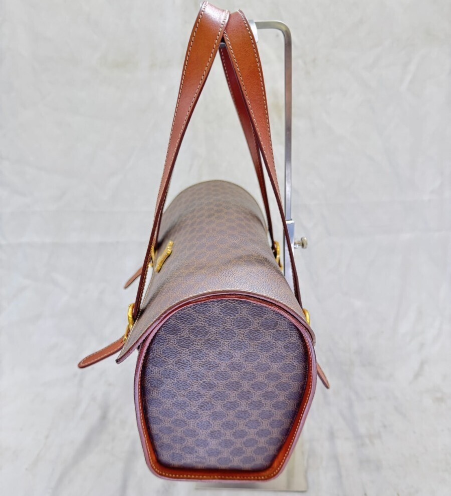 W-00089 CELINE セリーヌ マカダムブラゾン柄 金具 ハンドバッグ W-00089 CELINE セリーヌ マカダムブラゾン柄 金具 ハンドバッグ