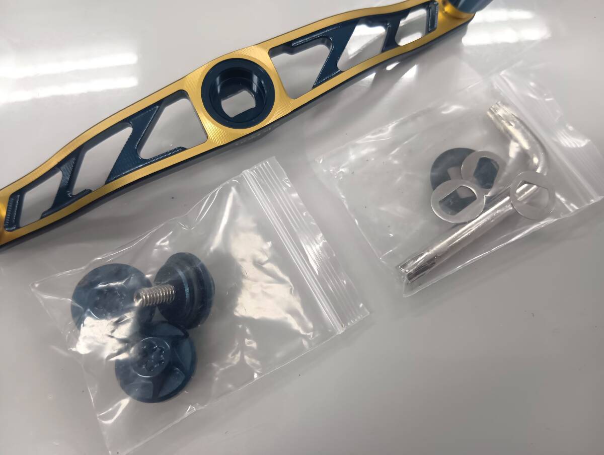 ゴメクサス リール ダブルハンドル 超ロング 130mm カスタム パーツ シマノ ダイワ アブガルシア  2025-143 ゴメクサス アルミ ダブル ハンドル ソルデイガIC 超ロング