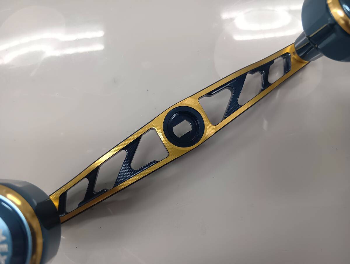 ゴメクサス リール ダブルハンドル 超ロング 130mm カスタム パーツ シマノ ダイワ アブガルシア  2025-143 ゴメクサス アルミ ダブル ハンドル ソルデイガIC 超ロング