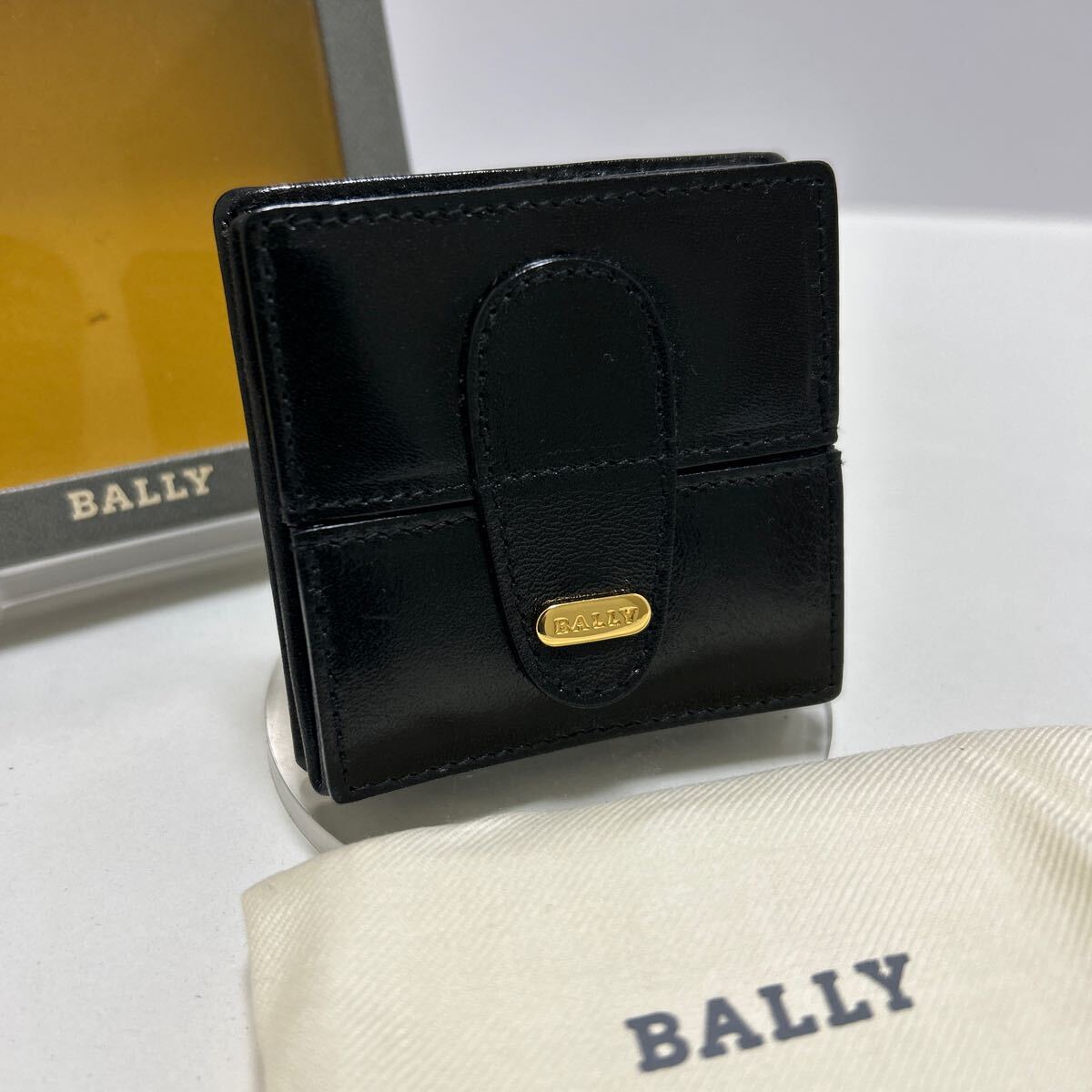 美品-箱・袋付き BALLY バリー コインケース ブラック 本革 小銭 美品-箱・袋付き BALLY バリー コインケース ブラック 本革 小銭