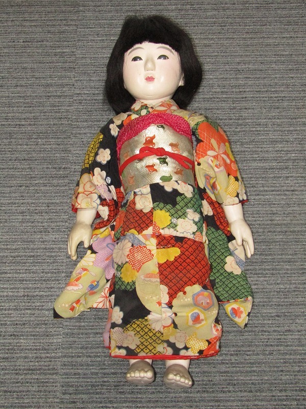 古い 市松人形 松栄斎 全高68cm お腹音なります(ふいご有)日本 古い 市松人形 松栄斎 全高68cm お腹音なります(ふいご有)日本