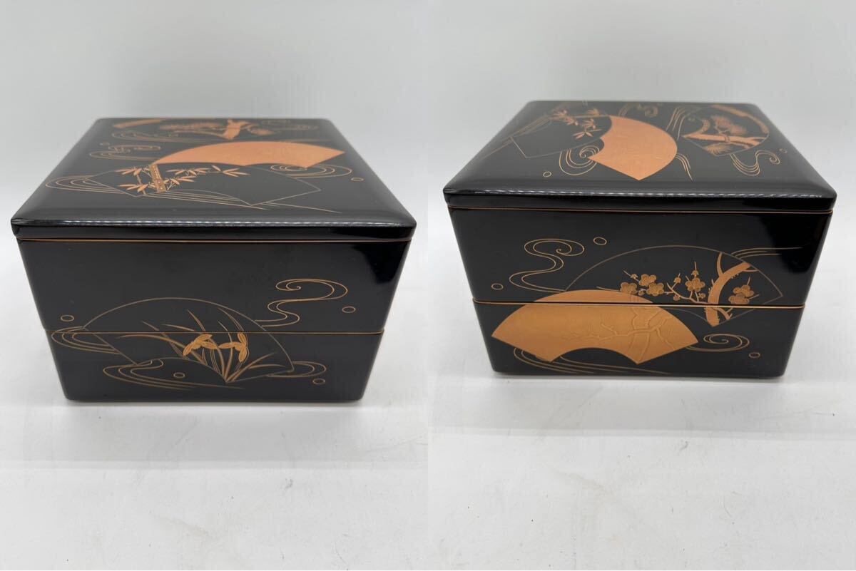 ★決算特価商品★ - Yahoo!オークション 能登輪島塗 五段/漆器 共箱 重箱 扇面蒔絵 重箱
