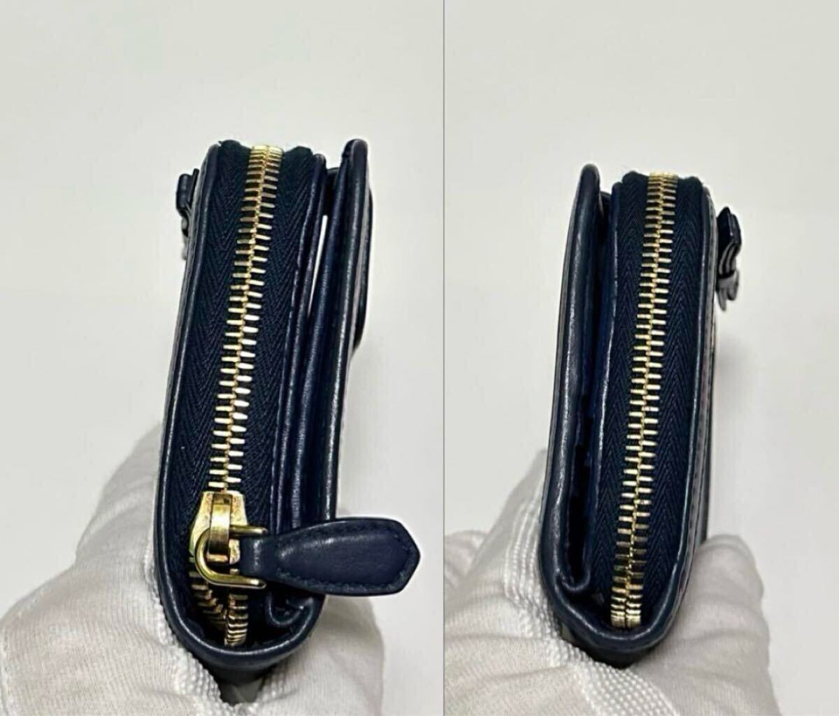 サフィアーノレザー 長財布 ウォレット ラウンドファスナー