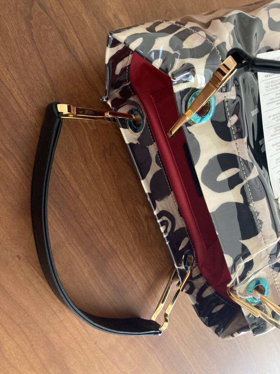 新品未使用 マルニ MARNI PVC トートバッグ 革ハンドル IVORY(アイボリー) 