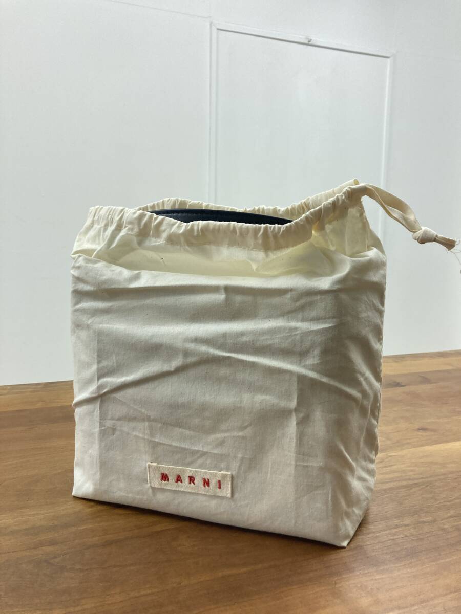 新品未使用 マルニ MARNI PVC トートバッグ 革ハンドル IVORY(アイボリー) 