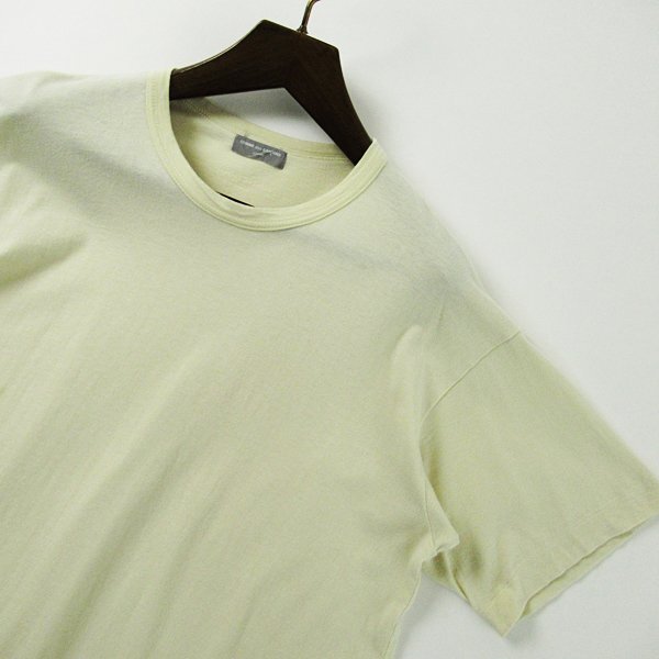r4a052513★希少 80s COMME des GARCONS HOMME コムデギャルソンオム 80年代 バックロゴ Tシャツ ベージュ系 メンズ L相當(dāng)