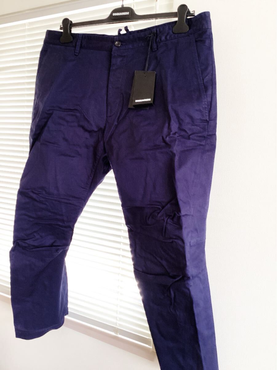 デットストック品【DSQUARED2】ディースクエアード　2015年秋冬　S74KA0803　ビッグシルエット　パンツ　56サイズ　ネイビー