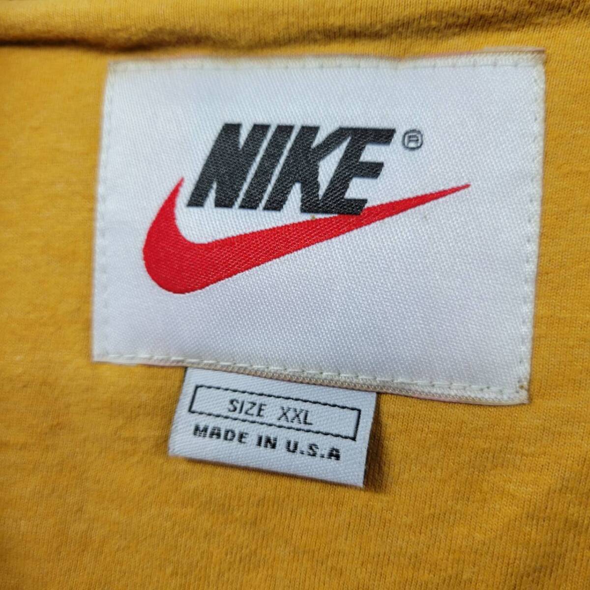 90s ナイキ NIKE 希少 刺繍 スウェット マスタード XXL 古着 90s ナイキ NIKE 希少 刺繍 スウェット マスタード XXL 古着