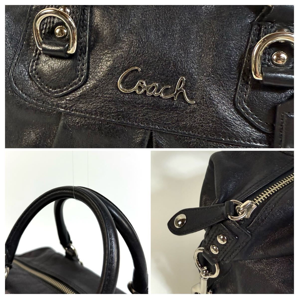 美品】COACH コーチ レザー ハンド バッグ ビジネスバッグ 美品】COACH コーチ レザー ハンド バッグ ビジネスバッグ