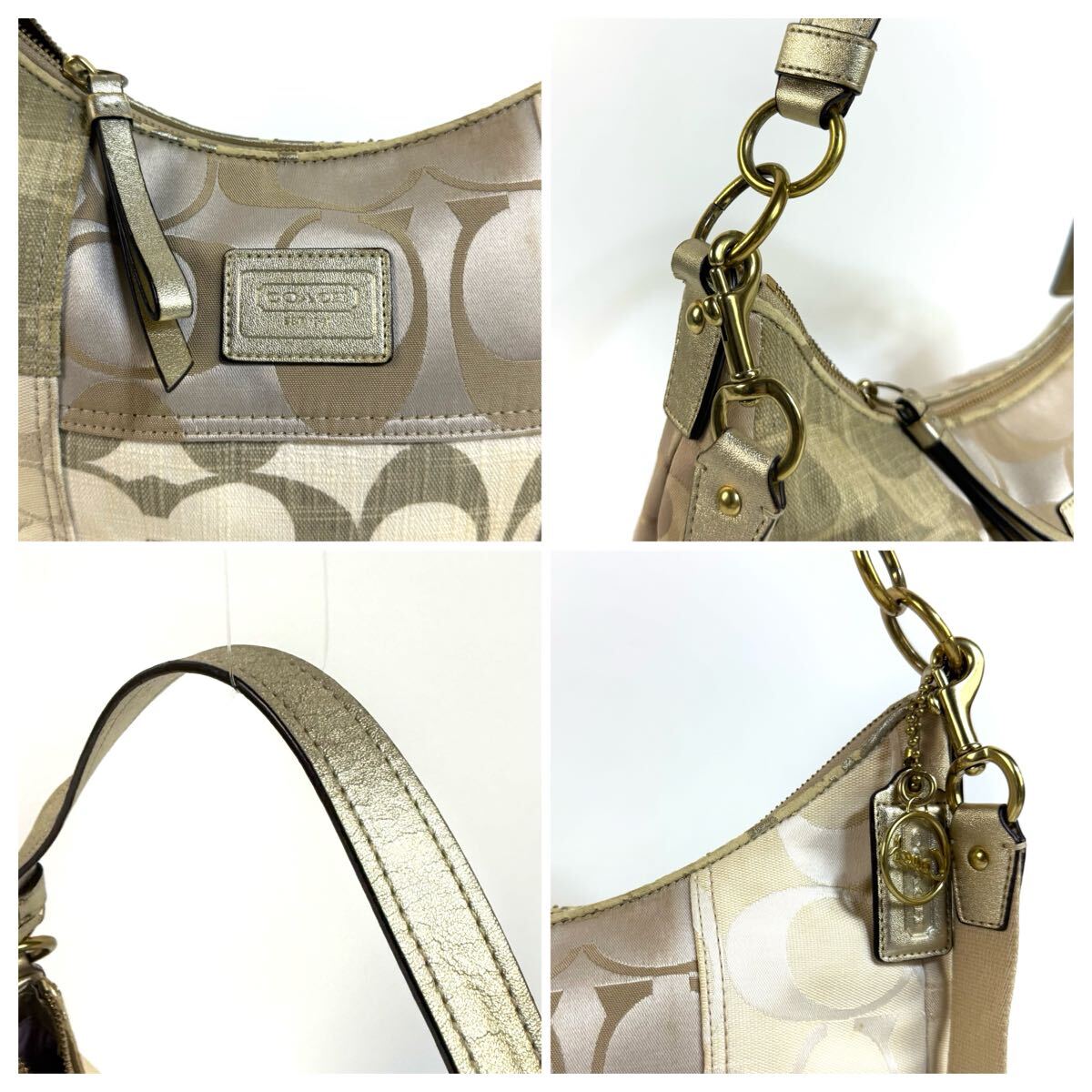 COACH コーチ シグネチャー キャンバス レザー 2way COACH コーチ シグネチャー キャンバス レザー 2way