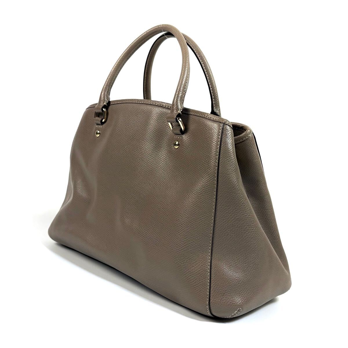 美品】COACH コーチ レザー シボ革 大容量 ハンドバッグ 美品】COACH コーチ レザー シボ革 大容量 ハンドバッグ