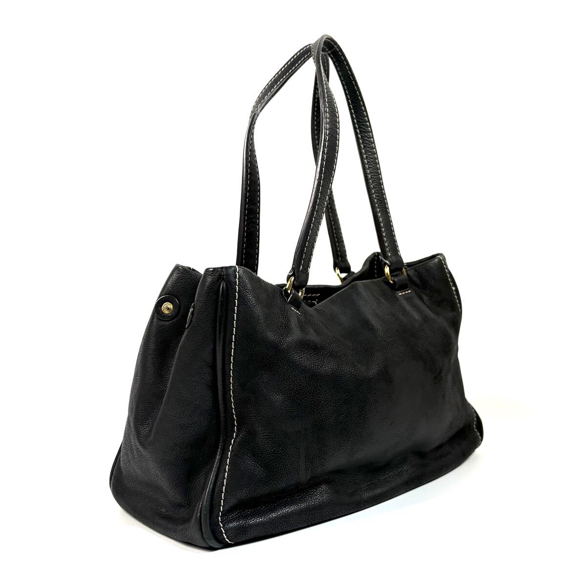 美品】LOEWE ロエベ マドリード レザー アナグラム ワン 美品】LOEWE ロエベ マドリード レザー アナグラム ワン