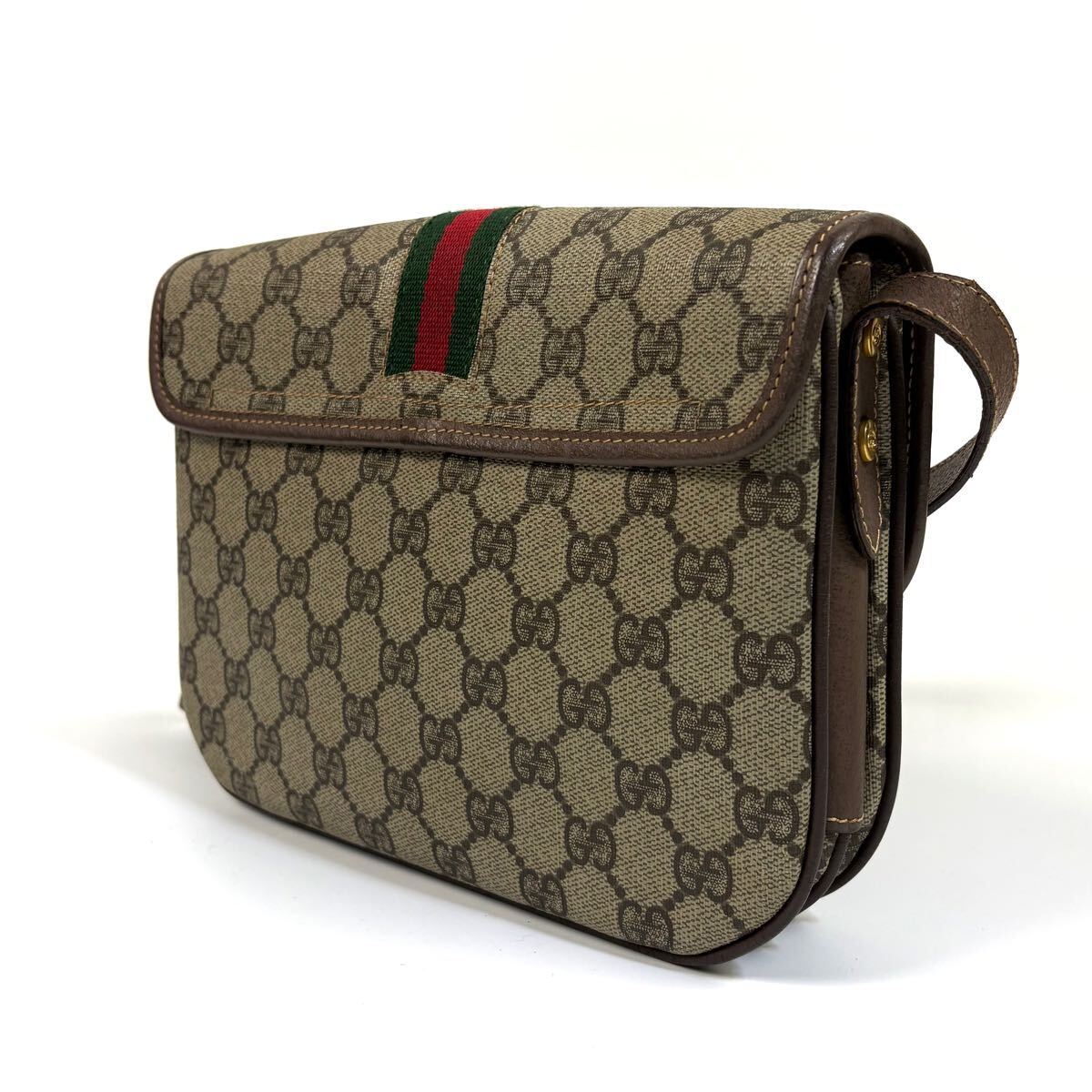極美品】GUCCI グッチ PVC レザー ショルダーバッグ シェリー 極美品】GUCCI グッチ PVC レザー ショルダーバッグ シェリー