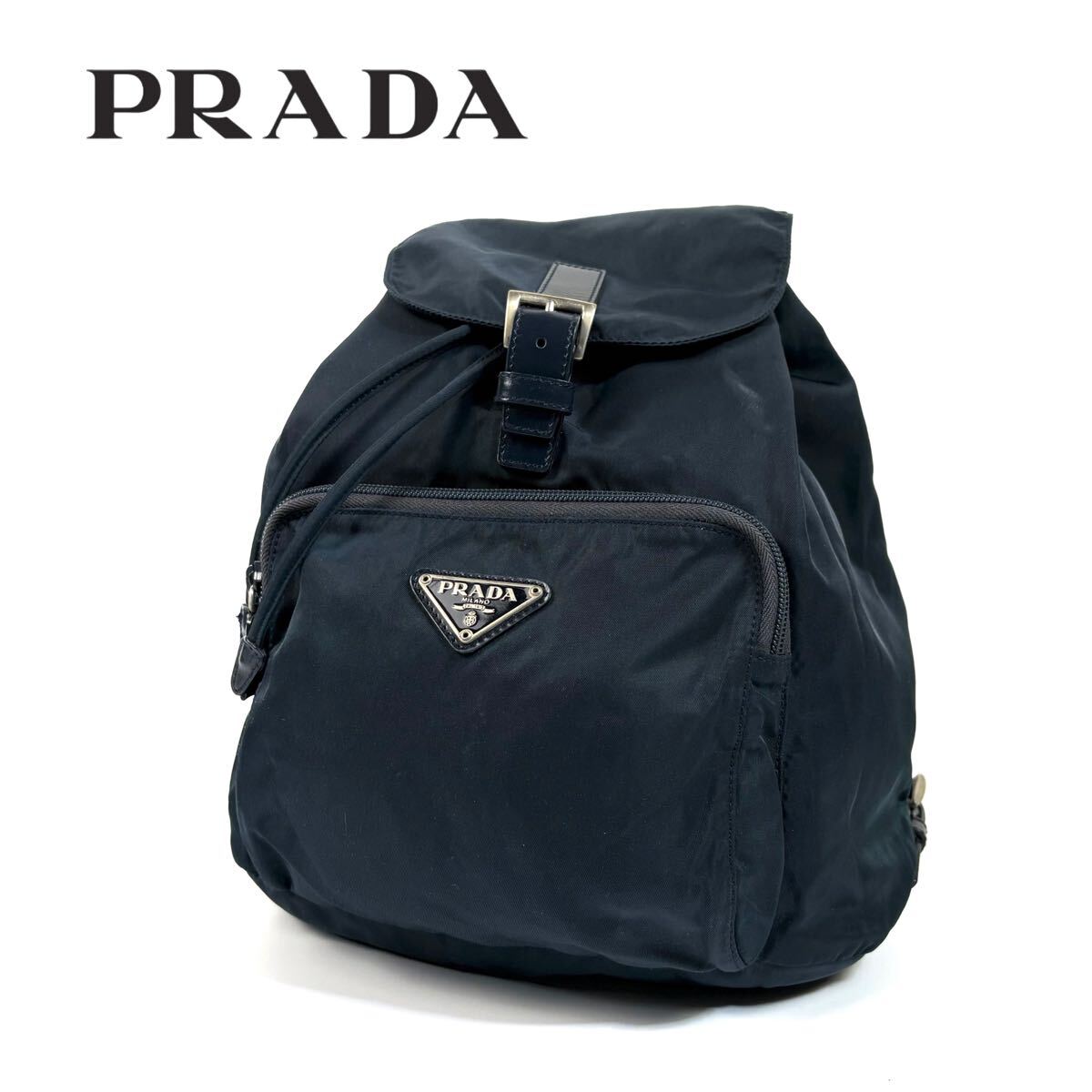 美品】PRADA プラダ テスート ナイロン レザー リュック サック 美品】PRADA プラダ テスート ナイロン レザー リュック サック