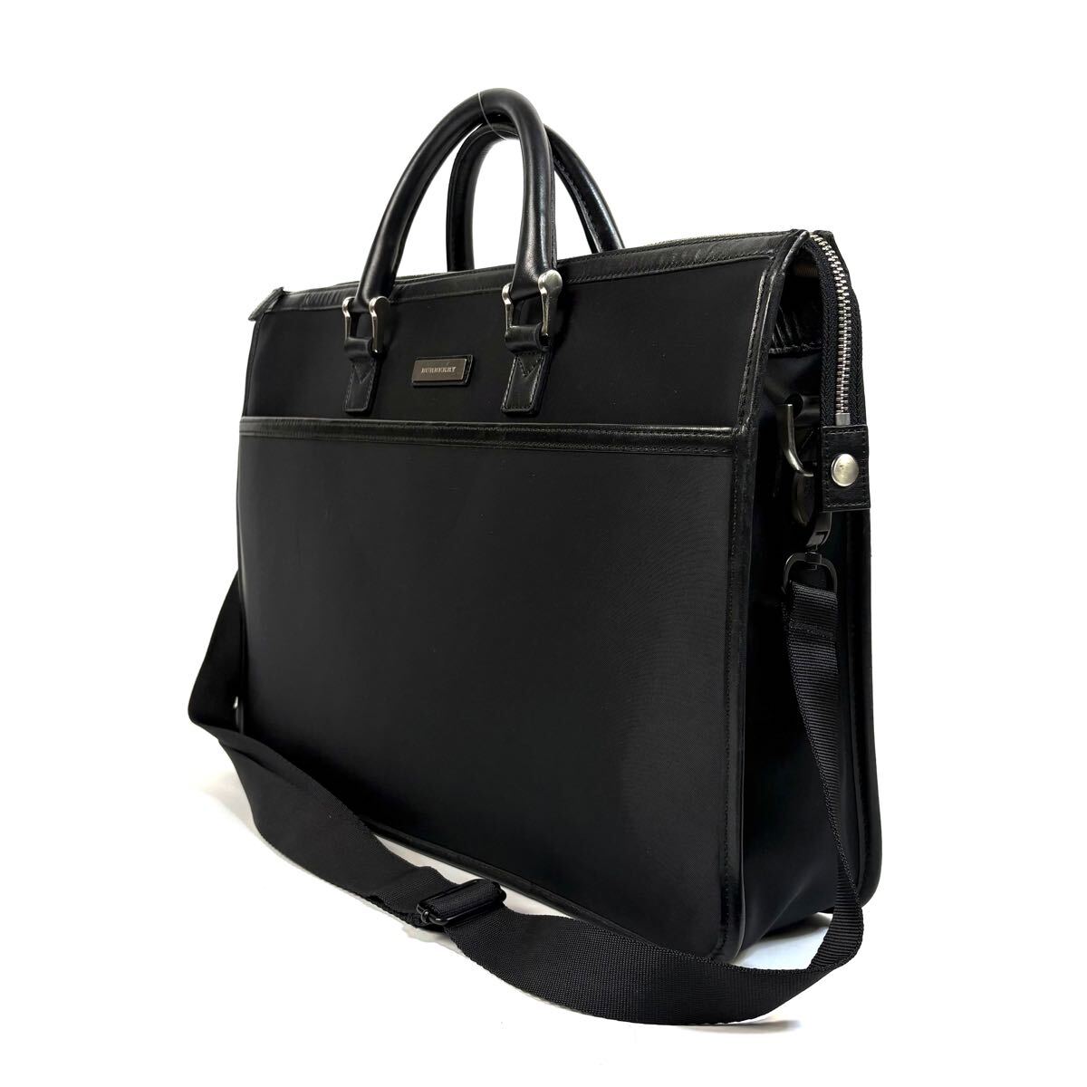 美品】Burberry バーバリー ナイロン レザー 2WAY ビジネス 美品】Burberry バーバリー ナイロン レザー 2WAY ビジネス