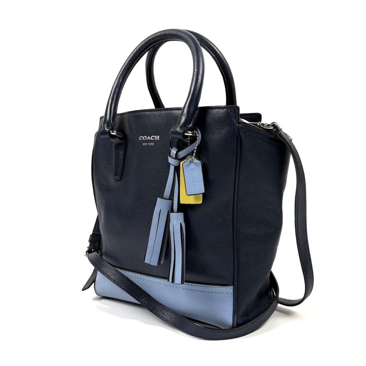 美品】COACH コーチ レザー 2WAY ハンドバッグ トートバッグ 美品】COACH コーチ レザー 2WAY ハンドバッグ トートバッグ