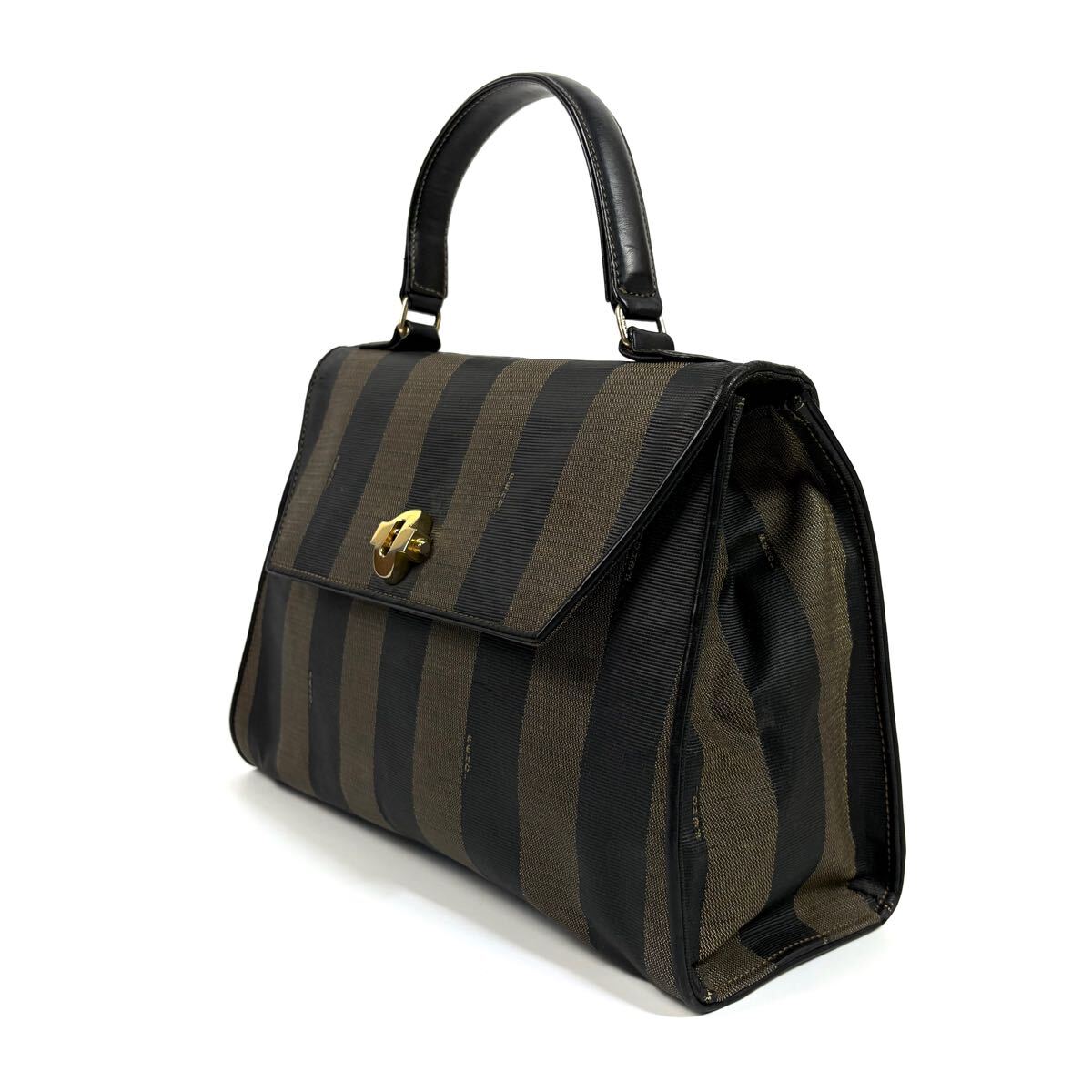 美品】FENDI フェンディ PVC レザー 2WAY ハンドバッグ 美品】FENDI フェンディ PVC レザー 2WAY ハンドバッグ