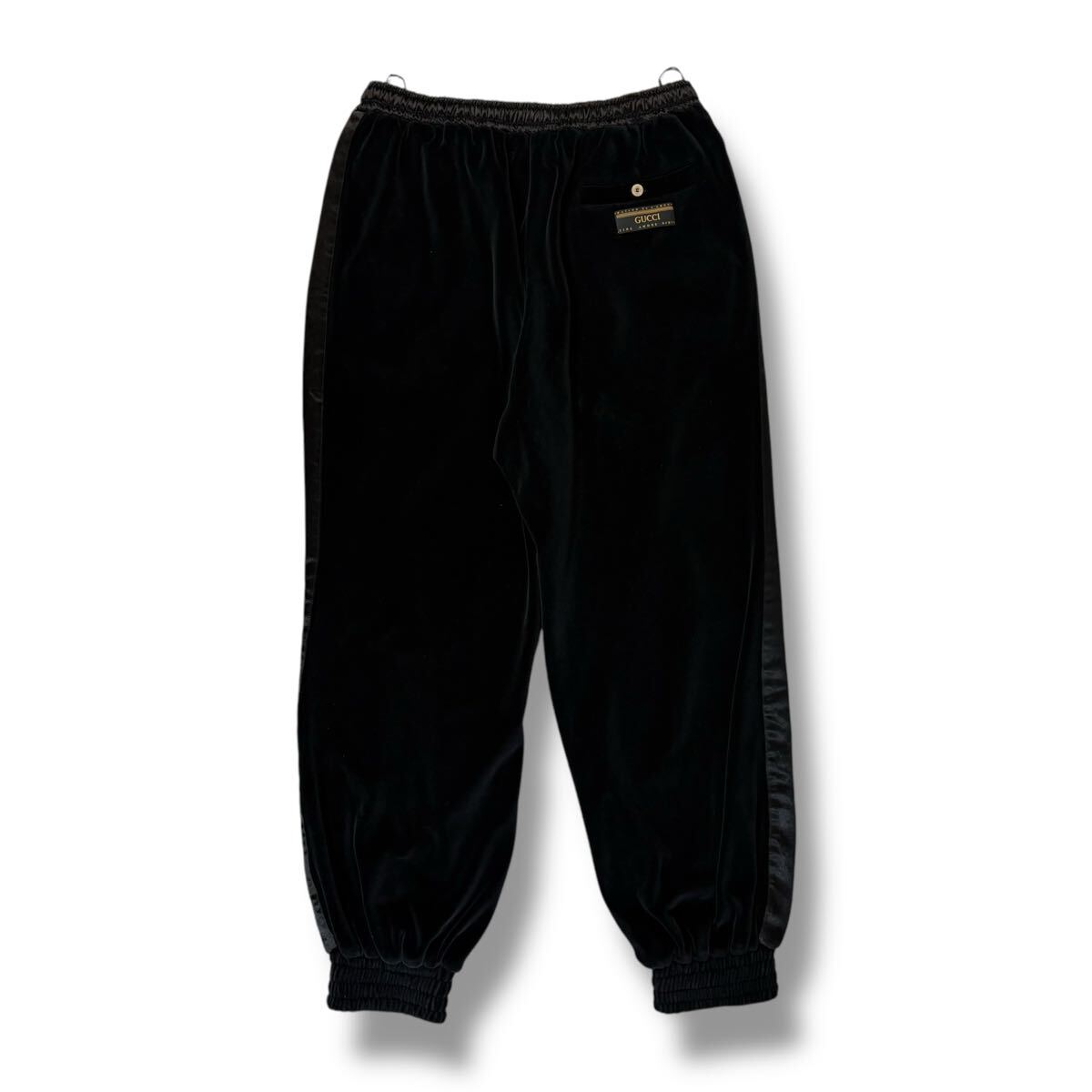 美品】GUCCI グッチ ベロア トラック パンツ イージー 美品】GUCCI グッチ ベロア トラック パンツ イージー