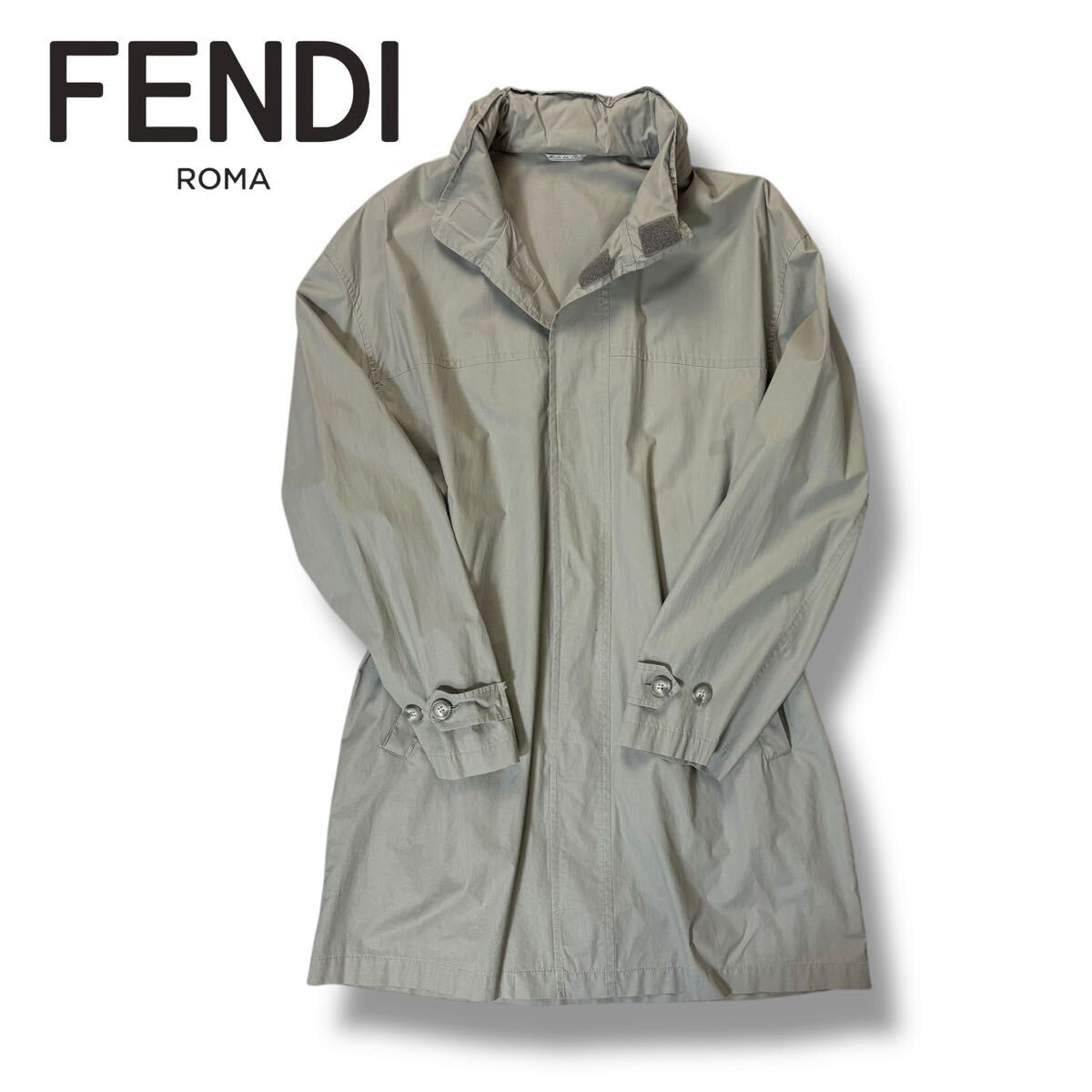 美品】FENDI フェンディ コットン スプリング コート ステン 美品】FENDI フェンディ コットン スプリング コート ステン