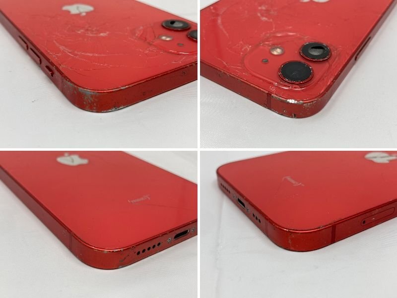 ◇【※背面割れ有りジャンク】Apple アップル iPhone12 レッド 赤 ◇【※背面割れ有りジャンク】Apple アップル iPhone12 レッド 赤
