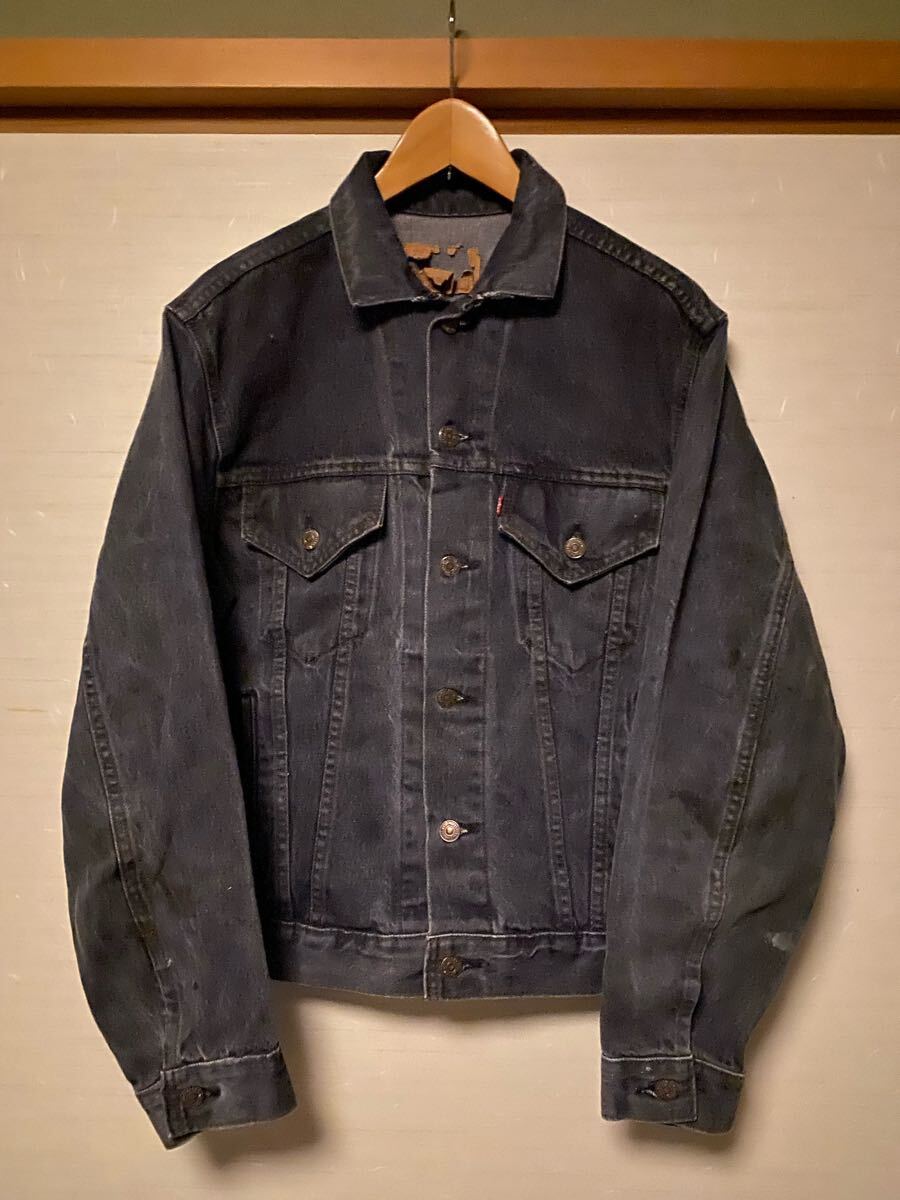 42 80s Levi's 70506 0259 先染め ブラック 黒 リーバイス 42 80s Levi's 70506 0259 先染め ブラック 黒 リーバイス