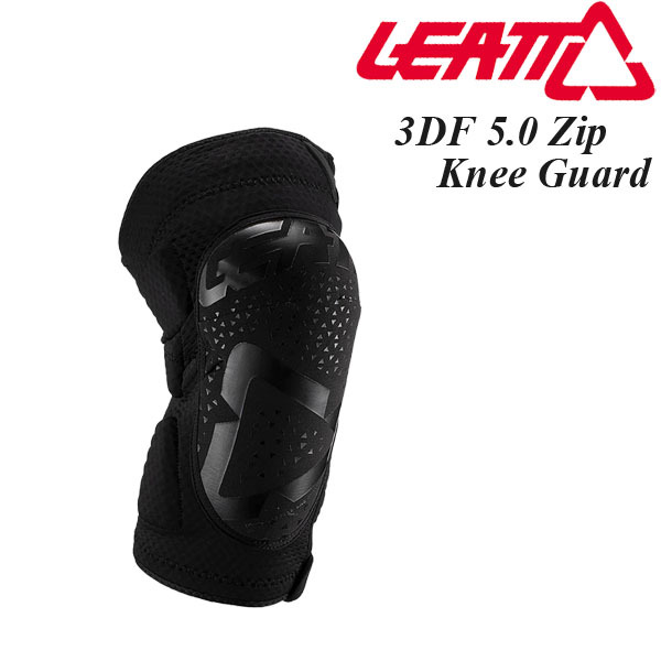 Leatt ニーガード 3DF 5.0 Zip 左右ペア ブラック/S-M