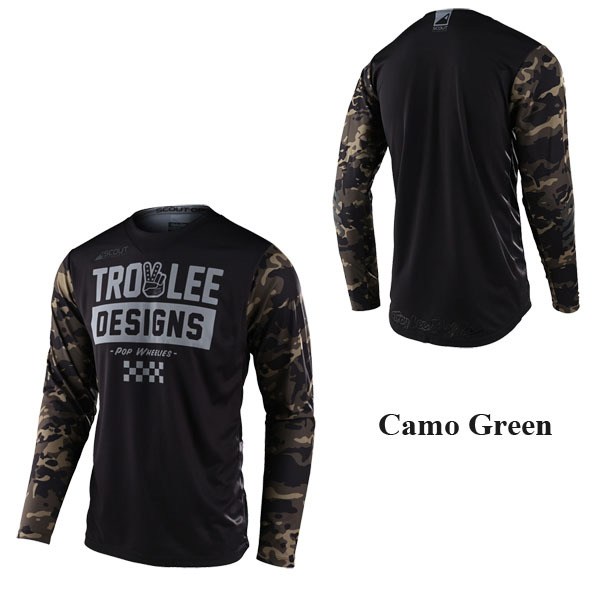 Troy Lee オフロードジャージ Scout GP Peace & Wheelies バーガンディダークグレー/M_画像2