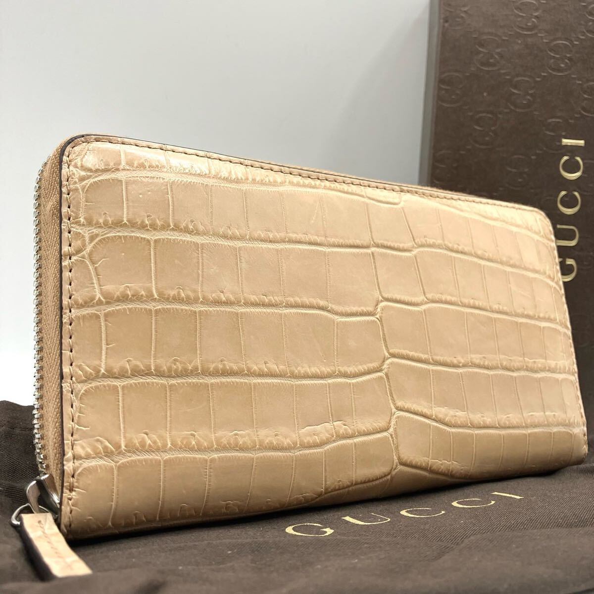定価約48万! 未使用保管品! 希少色!】GUCCI グッチ クロコダイル 定価約48万! 未使用保管品! 希少色!】GUCCI グッチ クロコダイル