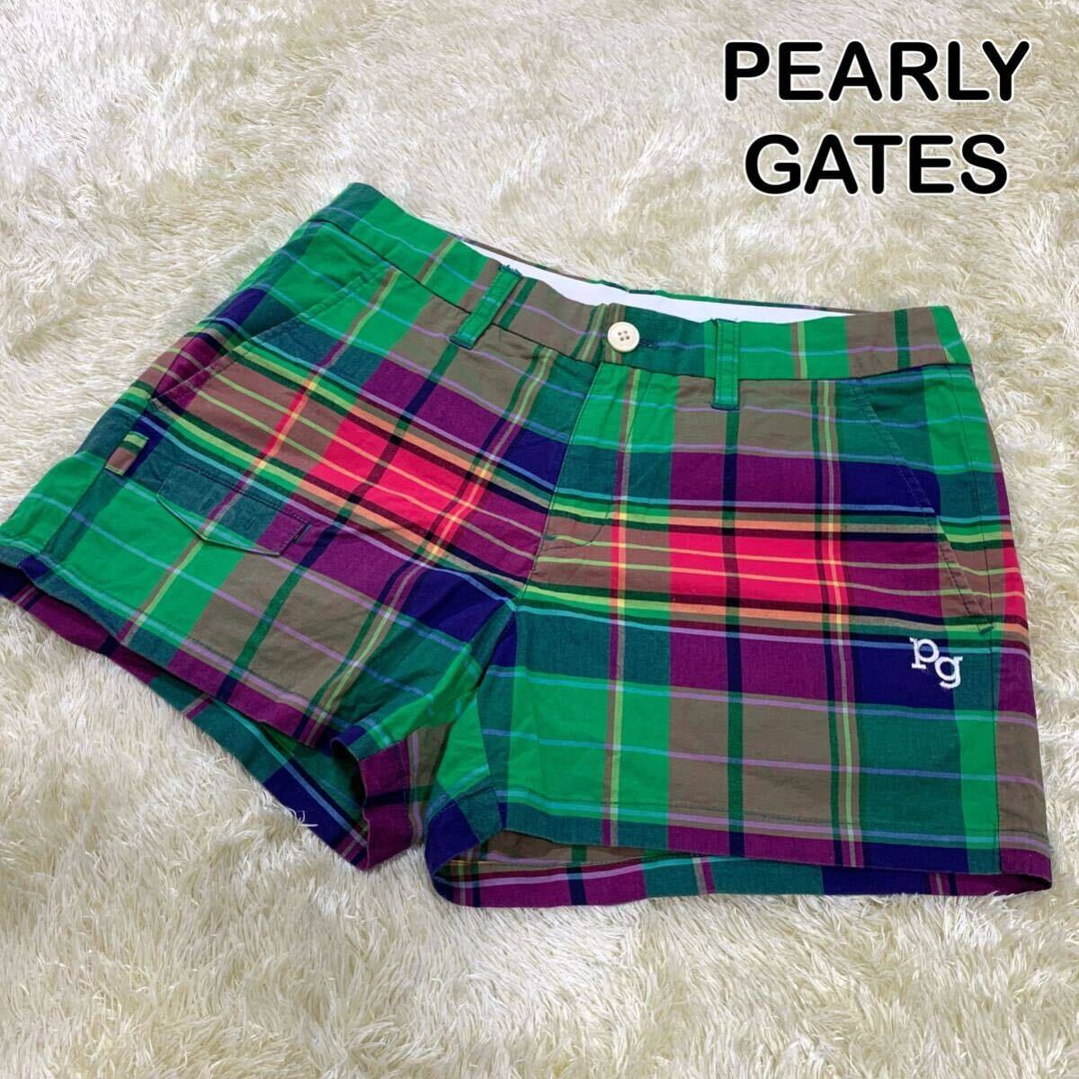 PEARLY GATES パーリーゲイツ 】ショートパンツ チェック柄 PEARLY GATES パーリーゲイツ 】ショートパンツ チェック柄