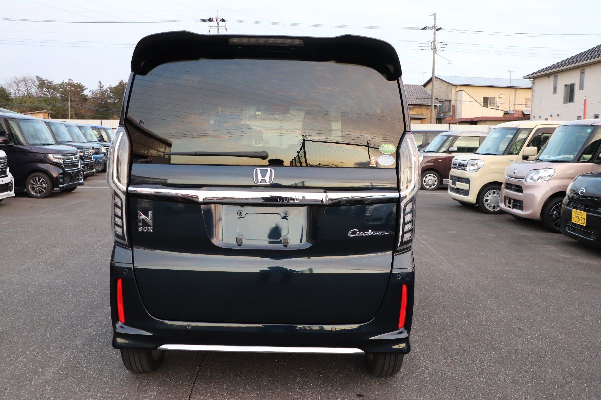 決算セール 最上級(jí)グレード　N-BOXカスタムLターボ　Bluetooth付き　純正大型ナビ　地デジ　バックカメラ　シートヒーター　名義変更無(wú)料