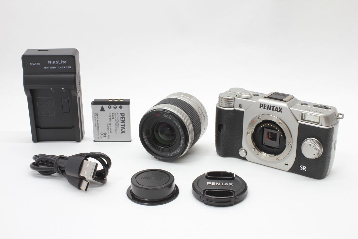 【動(dòng)作美品】ペンタックス Pentax Q10 / pentax smc 5-15mm F/2.8-4.5 ED AL 動(dòng)作確認(rèn)済 バッテリー 充電器