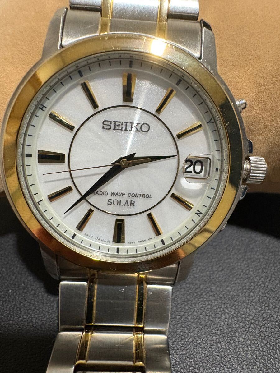 ジャンク 美品 SEIKO セイコー7B52-0AN0 電波ソーラー 腕時計 ジャンク 美品 SEIKO セイコー7B52-0AN0 電波ソーラー 腕時計