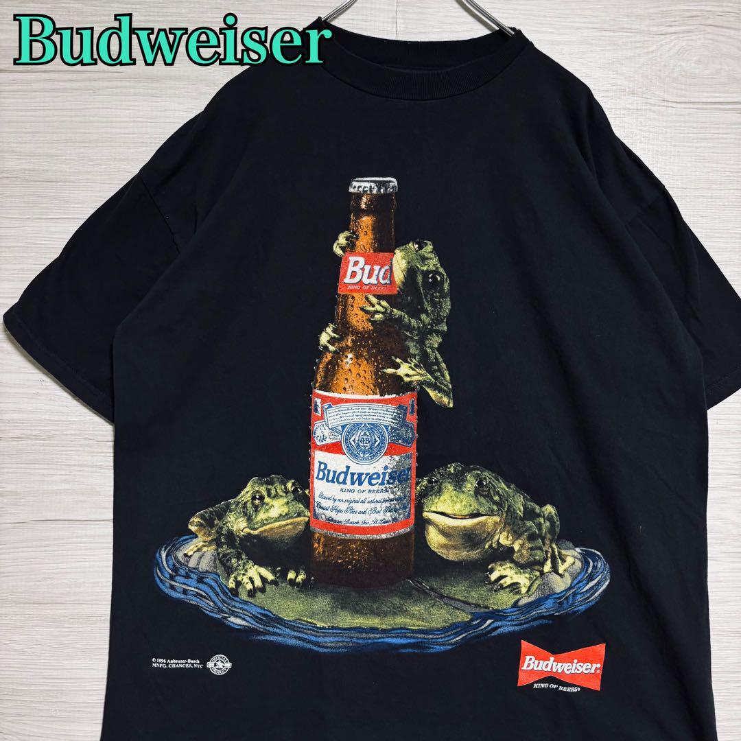 入手困難】Budweiser バドワイザー Tシャツ XLサイズ カエル 入手困難】Budweiser バドワイザー Tシャツ XLサイズ カエル