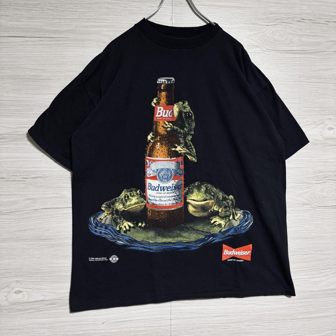 入手困難】Budweiser バドワイザー Tシャツ XLサイズ カエル 入手困難】Budweiser バドワイザー Tシャツ XLサイズ カエル