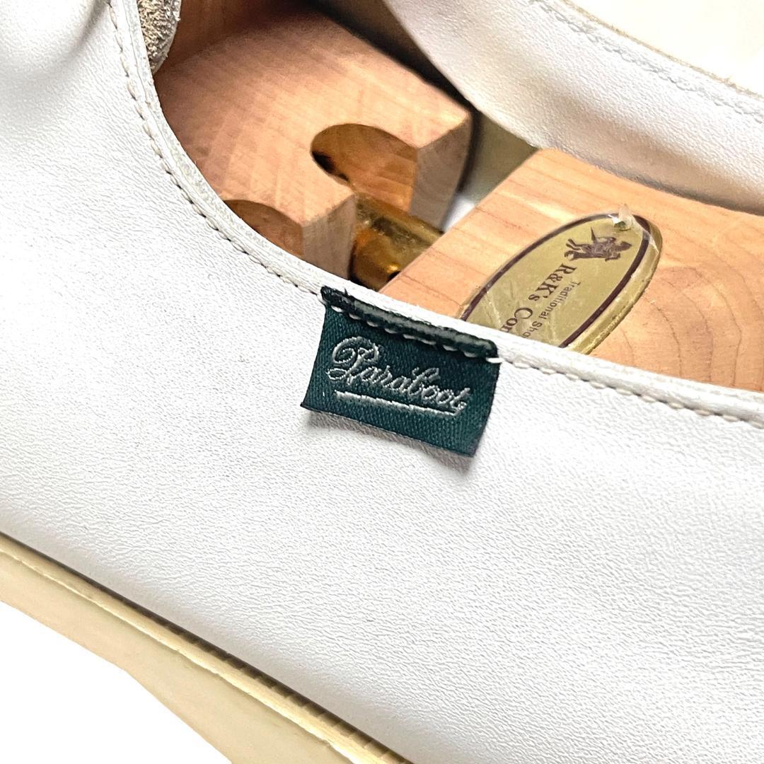 【別注】Paraboot パラブーツ トゥモローランド デッキシューズ ローファー 27.5 レザー スエード 白 ホワイト ベージュ