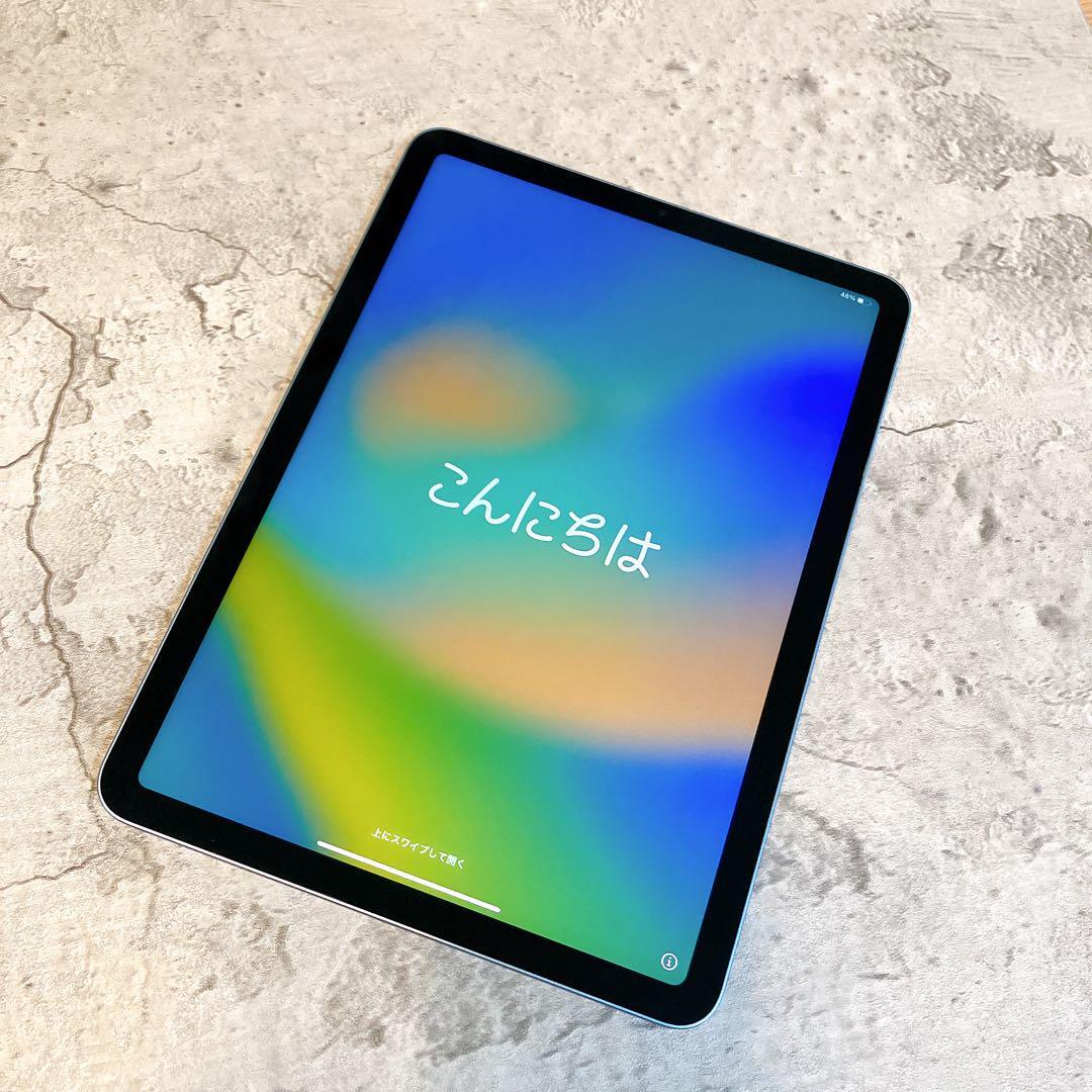 値引きする バッテリー100% ほぼ未使用】 iPad ブルー 64GB 第5世代 Air iPad本体
