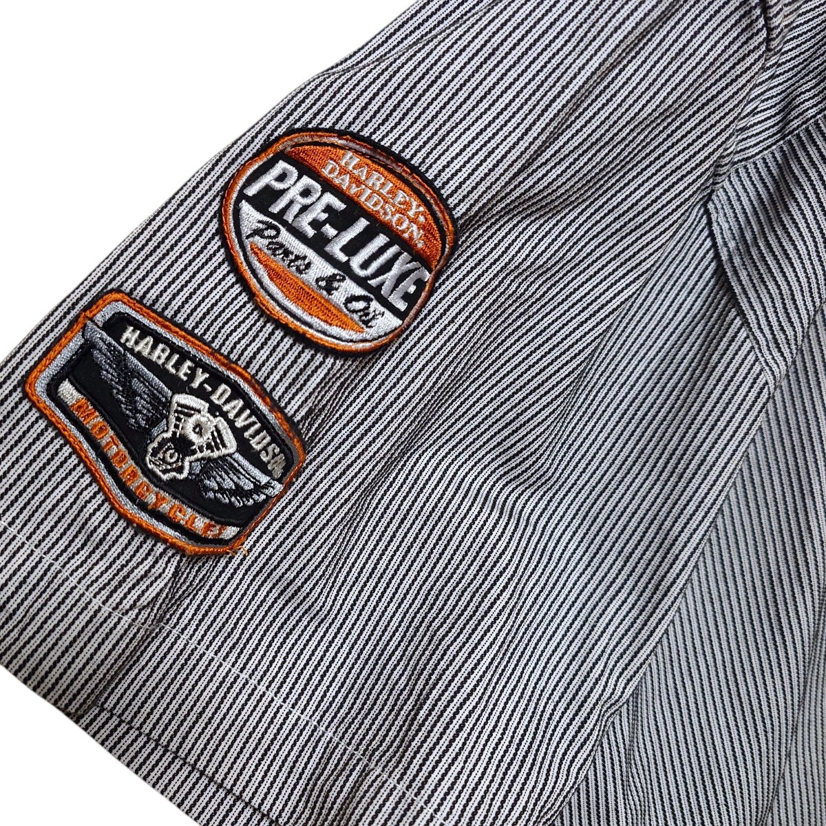 【HARLEY-DAVIDSON】ヒッコリーストライプ ワークシャツA-3322