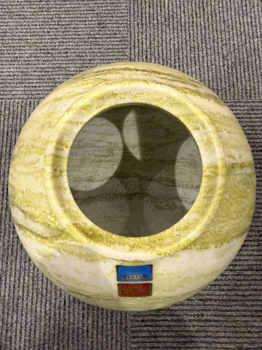 高麗大理石 壺(ツボ) 全高約25cm 重さ11.7kg(東洋彫刻)|売買 高麗大理石 壺(ツボ) 全高約25cm 重さ11.7kg(東洋彫刻)|売買