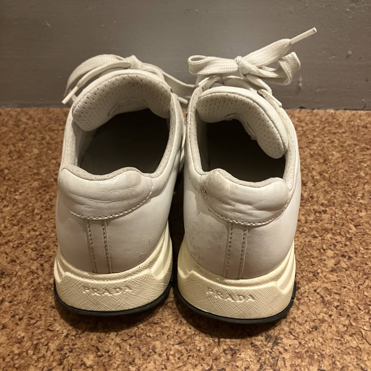 プラダ PRADA スニーカーシューズホワイト38/レザー