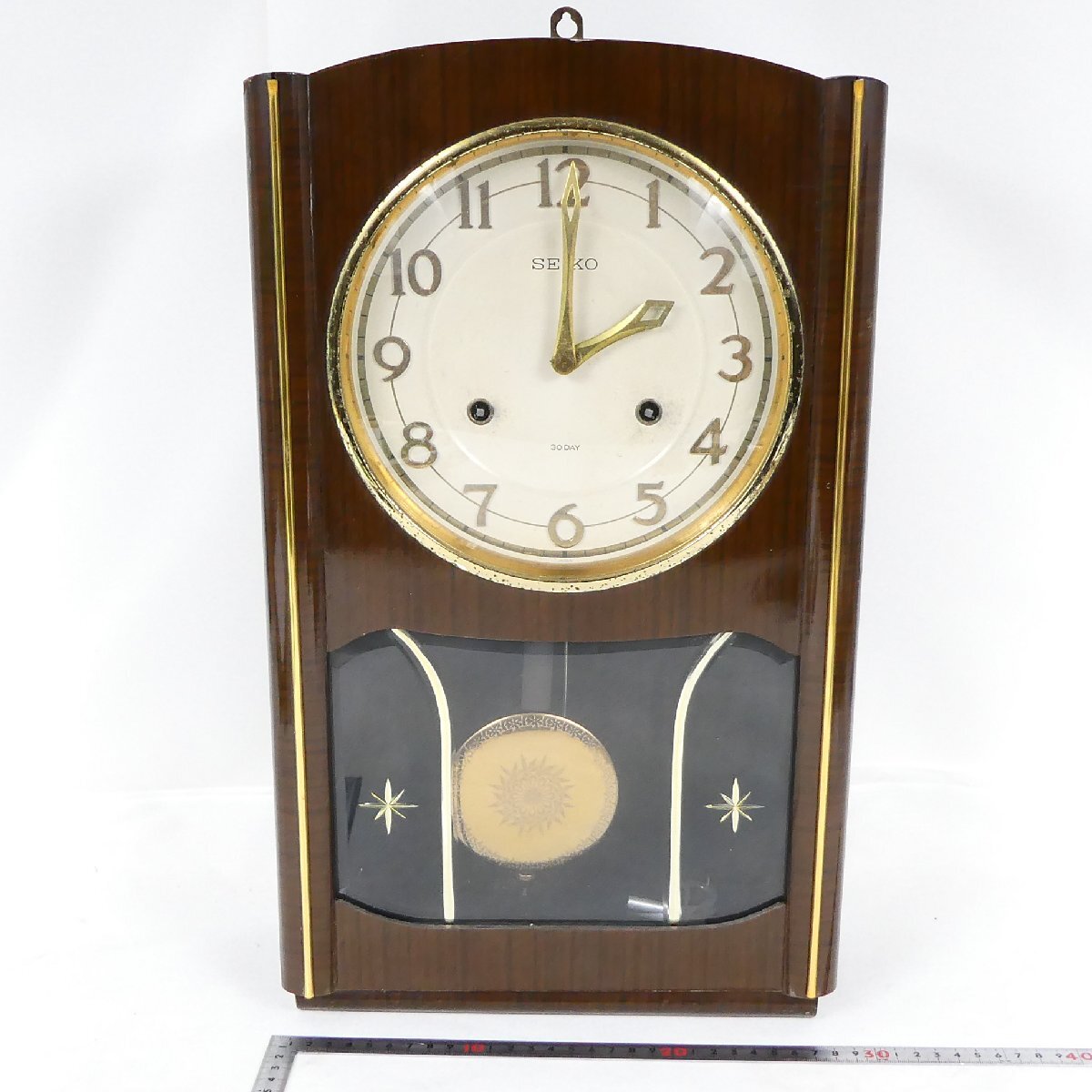 動作品 セイコー SEIKO 掛け時計 ゼンマイ式 昭和レトロ 4P404 1 動作品 セイコー SEIKO 掛け時計 ゼンマイ式 昭和レトロ 4P404 1