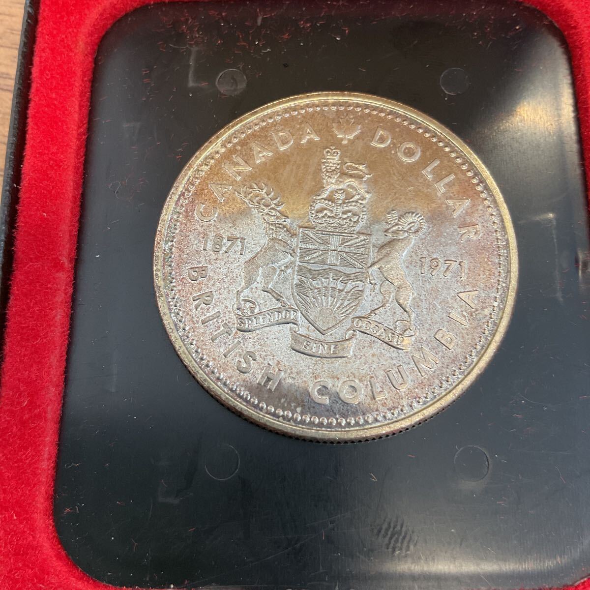 1971年 カナダ銀貨 1ドル ブリティッシュコロンビア州100周年