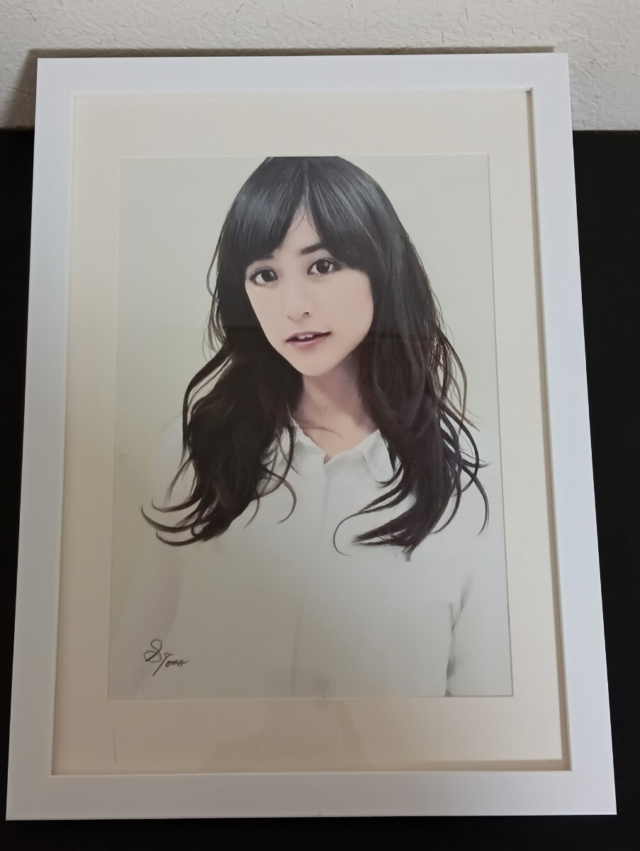 G3 真作 S.Tomo 直筆色鉛筆画 人物画 美人画 額付 21(鉛筆画 G3 真作 S.Tomo 直筆色鉛筆画 人物画 美人画 額付 21(鉛筆画