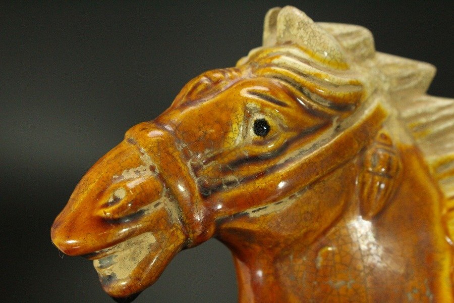 銀閣】中国美術 唐三彩 馬 置物 高31.8cm 旧家蔵出 送料無料 銀閣】中国美術 唐三彩 馬 置物 高31.8cm 旧家蔵出 送料無料