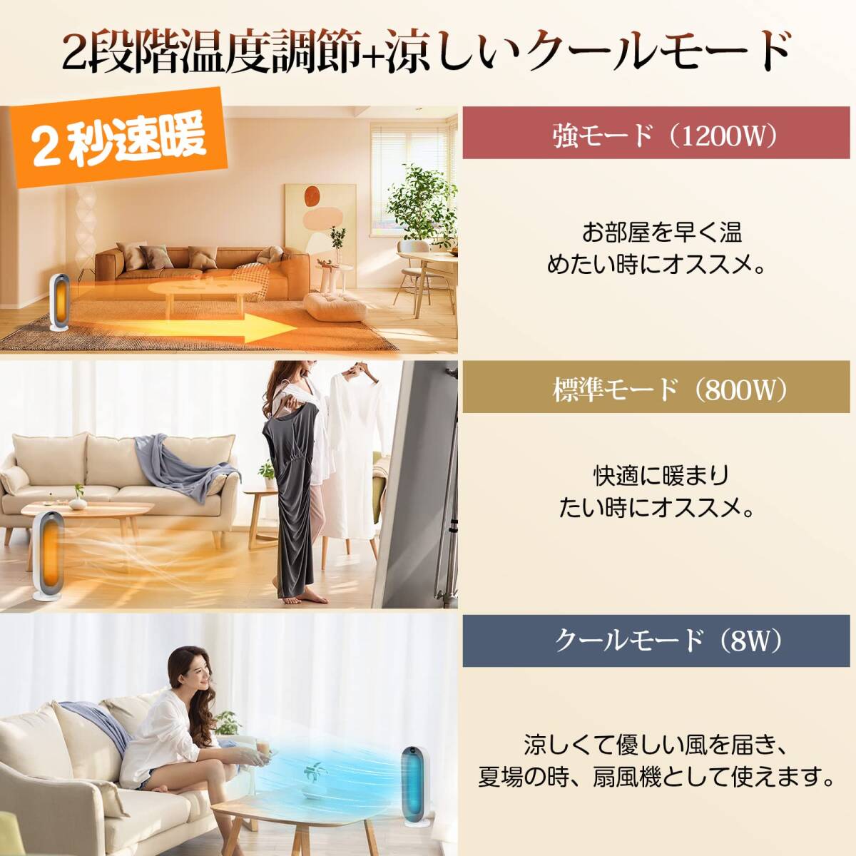 セラミックファンヒーター 暖房器具 電気 新登場 ユーザー好評 セラミックファンヒーター 暖房器具 電気 新登場 ユーザー好評