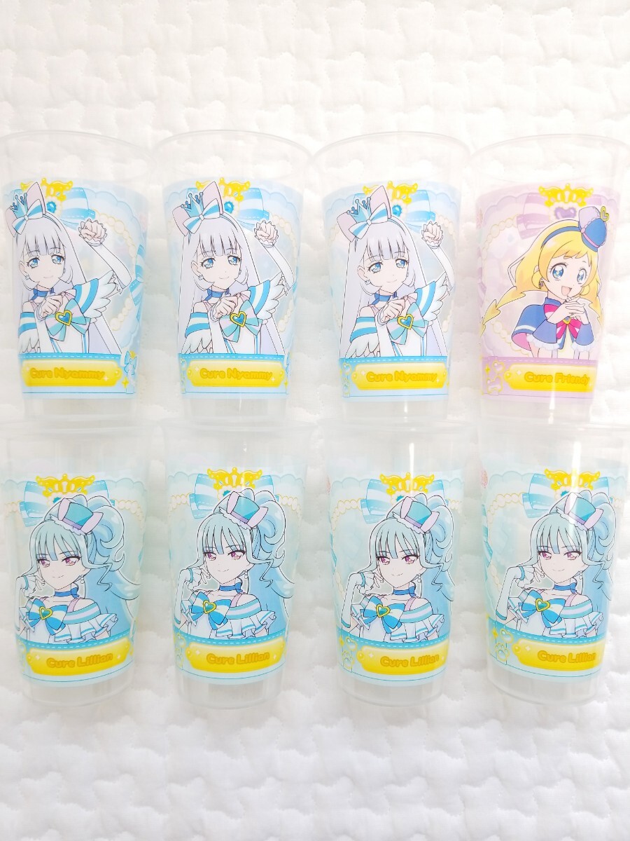 ☆美品わんだふるぷりきゅあ!ふりふりシェイクカップ3種8点セットコップ/フレンディ犬飼いろは/ニャミー猫屋敷ユキ/リリアン猫屋敷まゆ☆_画像1