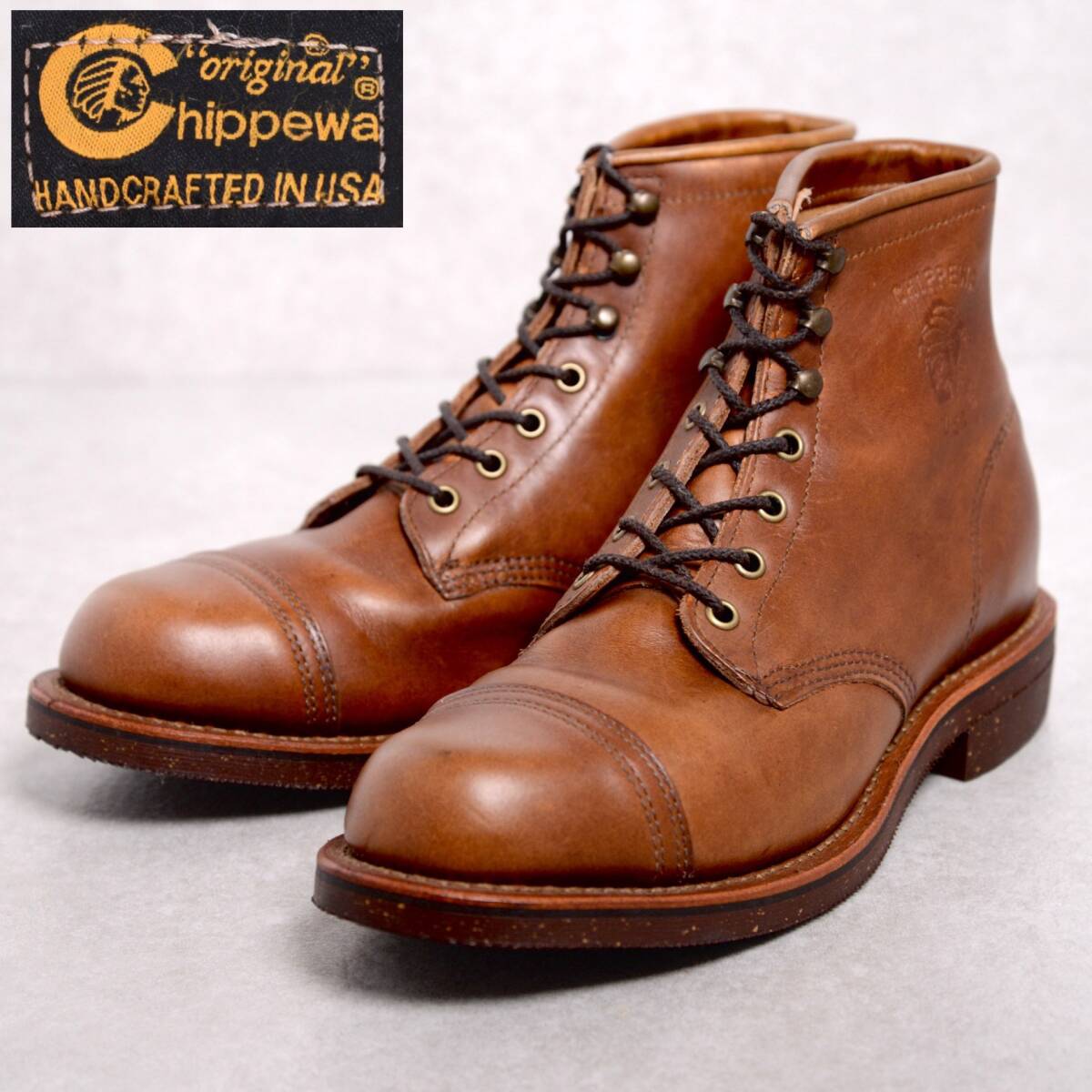 US8 5D】 【黒タグ】Chippewa チペワ キャップトゥ ワーク US8 5D】 【黒タグ】Chippewa チペワ キャップトゥ ワーク
