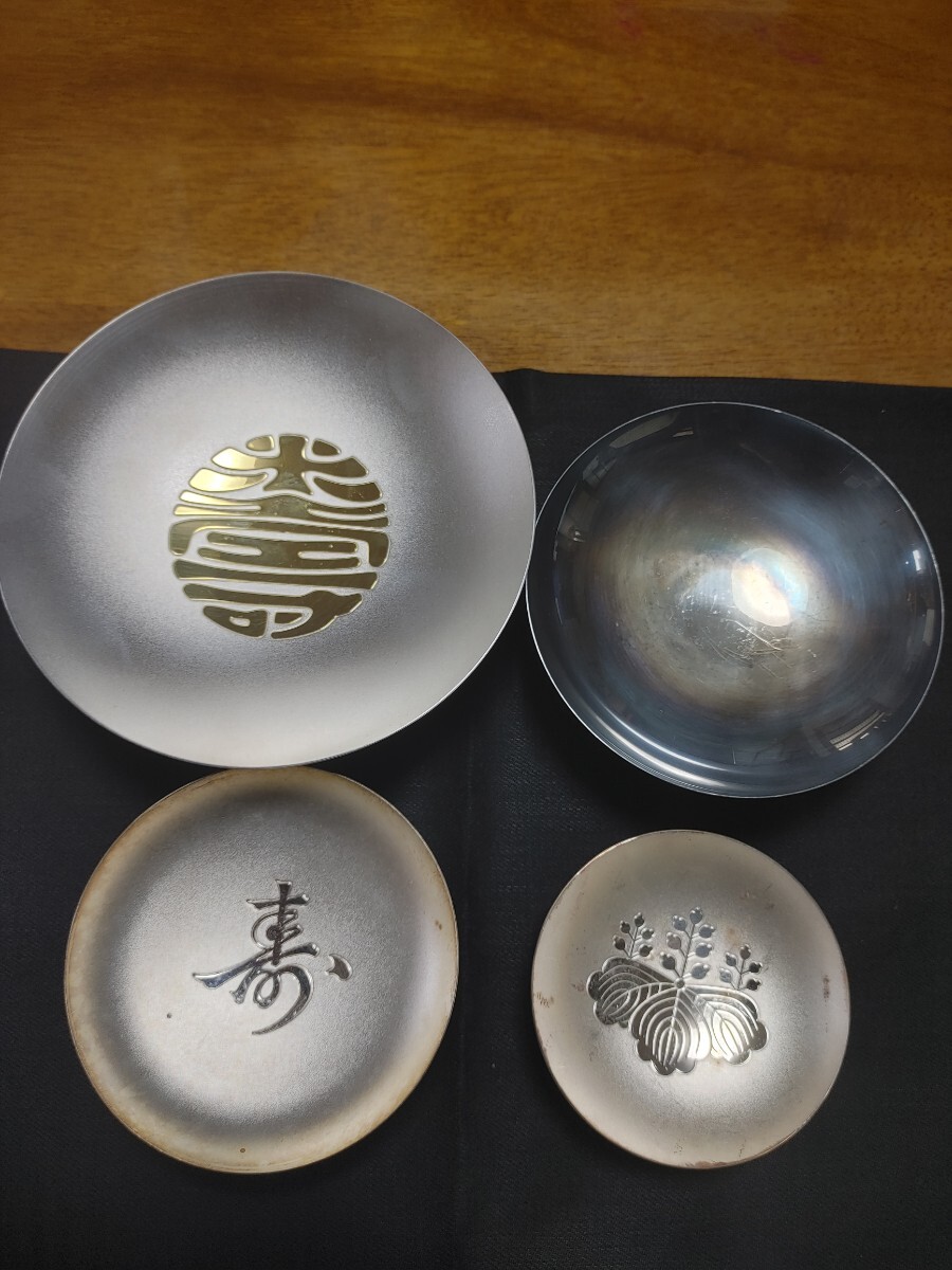 ☆ 純銀 SILVER ☆ 銀杯 銀盃 4点☆全て刻印あり☆総重量約357 ☆ 純銀 SILVER ☆ 銀杯 銀盃 4点☆全て刻印あり☆総重量約357