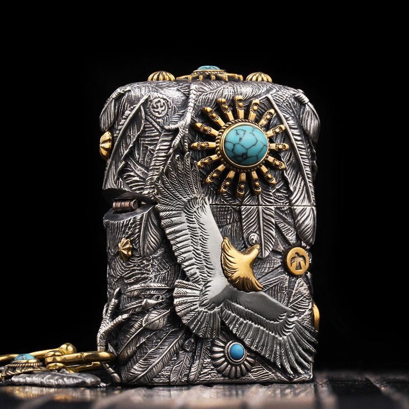 人気ブラドン ZIPPO 手彫り 超希少品 ライター 立体感を備えた 未使用 羽付き その他