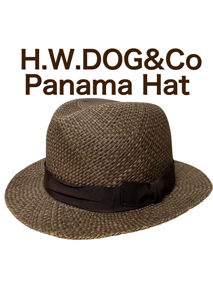 H W DOG&Co パナマ ハット ブラウン 頭周り60cm 麦わら帽子 H W DOG&Co パナマ ハット ブラウン 頭周り60cm 麦わら帽子